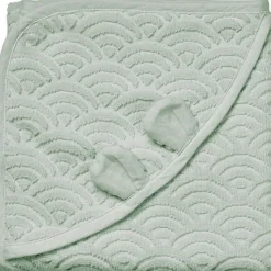 Cam Cam Copenhagen Cape de bain ours vert sauge (80 x 80 cm)