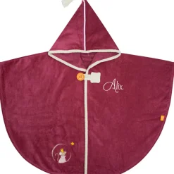 Cape de bain souris framboise personnalisable (0-5 ans)|L'oiseau bateau Best