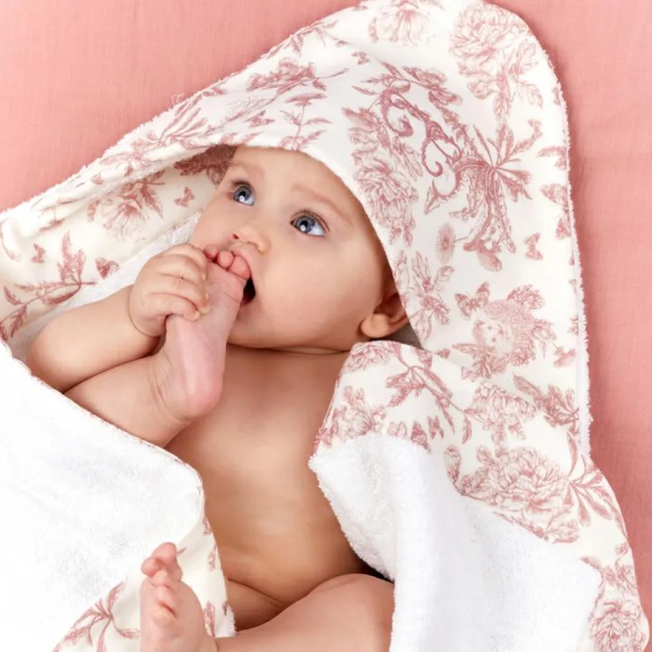 Cape de bain Toile de Jouy (70 x 70 cm)|Tartine et Chocolat Outlet