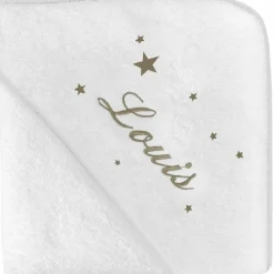 Cape de bain étoile taupe personnalisable (80 x 80 cm)|ANVIE Online