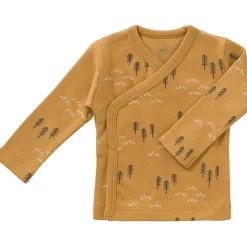 Cardigan croisé en coton bio Woods spruce yellow (naissance : 50 cm)|Fresk Outlet