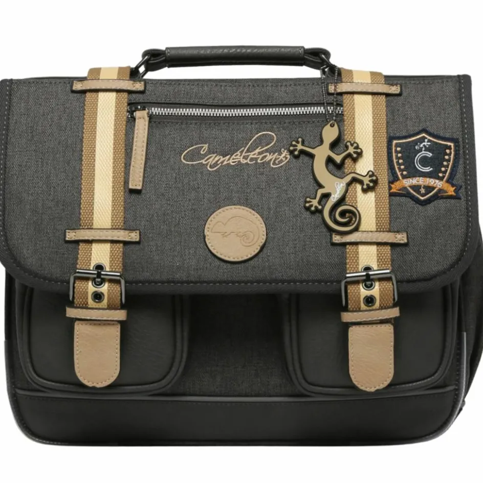 Cartable A4 maternelle Grey Badges (35 cm)|Caméléon Sale