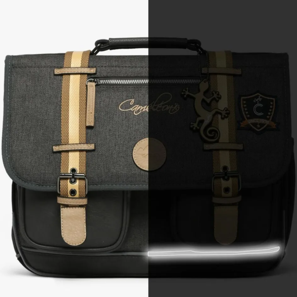 Cartable A4 maternelle Grey Badges (35 cm)|Caméléon Sale