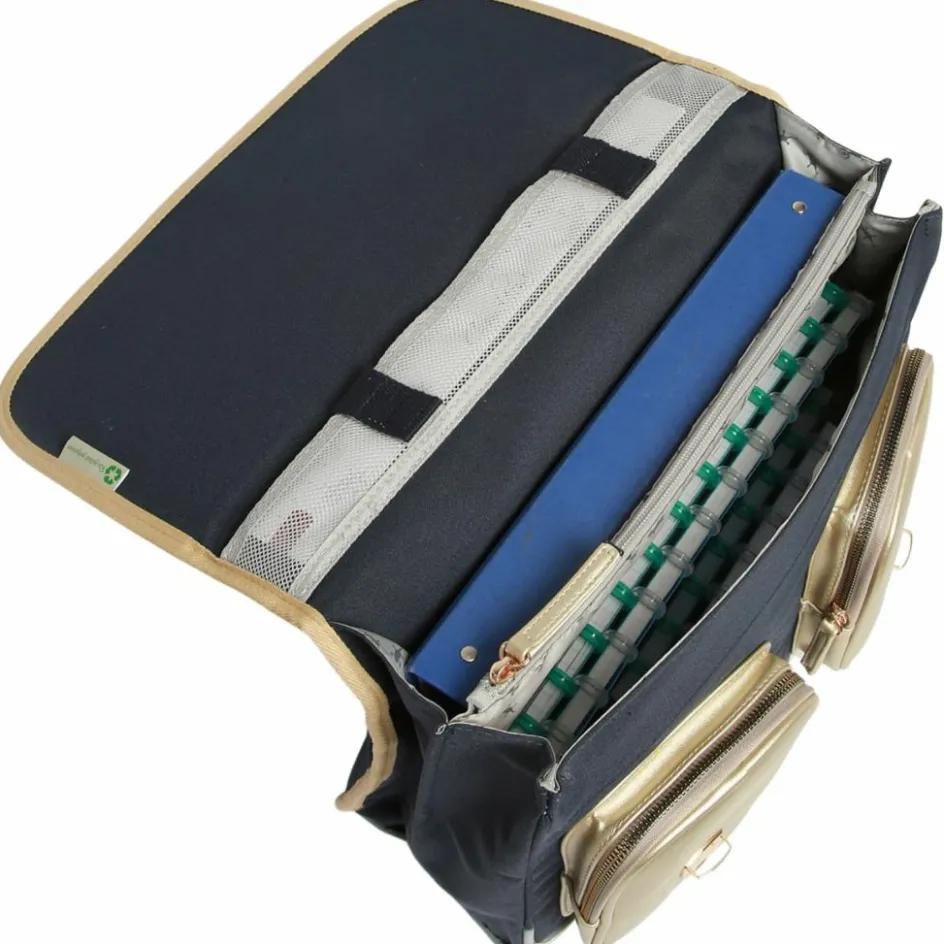 Cartable A4 primaire Navy Gold Leopard (38 cm)|Caméléon Best