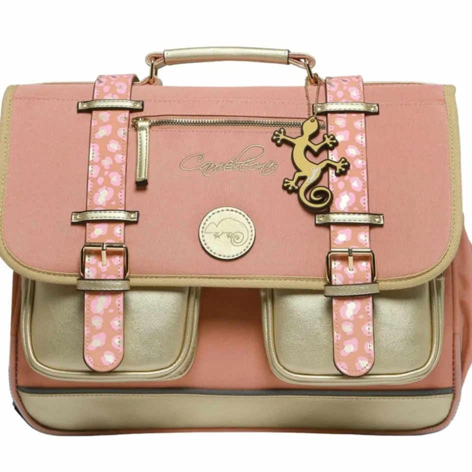 Cartable A4 primaire Pink Gold Leopard (38 cm)|Caméléon Discount