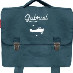 Sale Les Griottes Cartable maternelle 33 cm bleu pétrole (personnalisable)