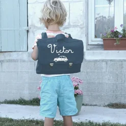 Sale Les Griottes Cartable maternelle 33 cm bleu pétrole (personnalisable)