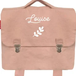 Les Griottes Cartable maternelle 33 cm rose poudré (personnalisable)