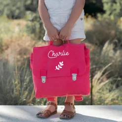 Discount Les Griottes Cartable maternelle 33 cm rose grenadine (personnalisable)