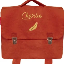 Cartable maternelle 33 cm terracotta (personnalisable)|Les Griottes Clearance
