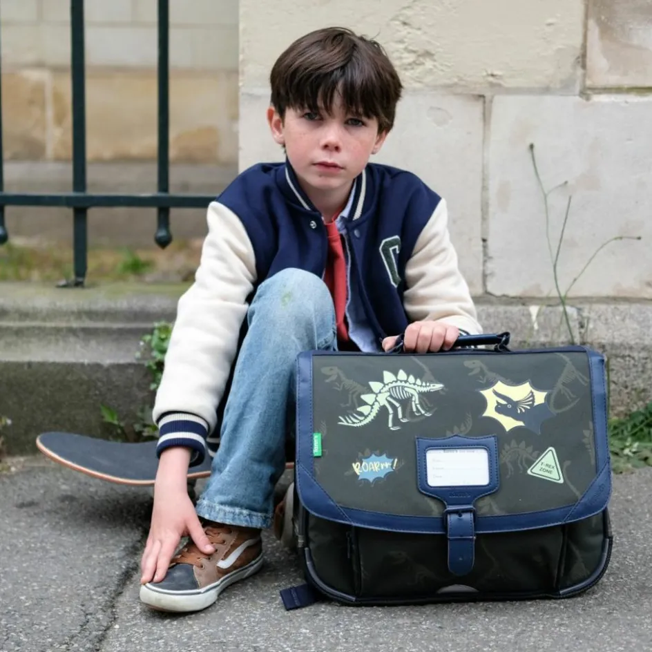 New Tann's Cartable primaire Les Fantaisies Timothée Kaki (38 cm)