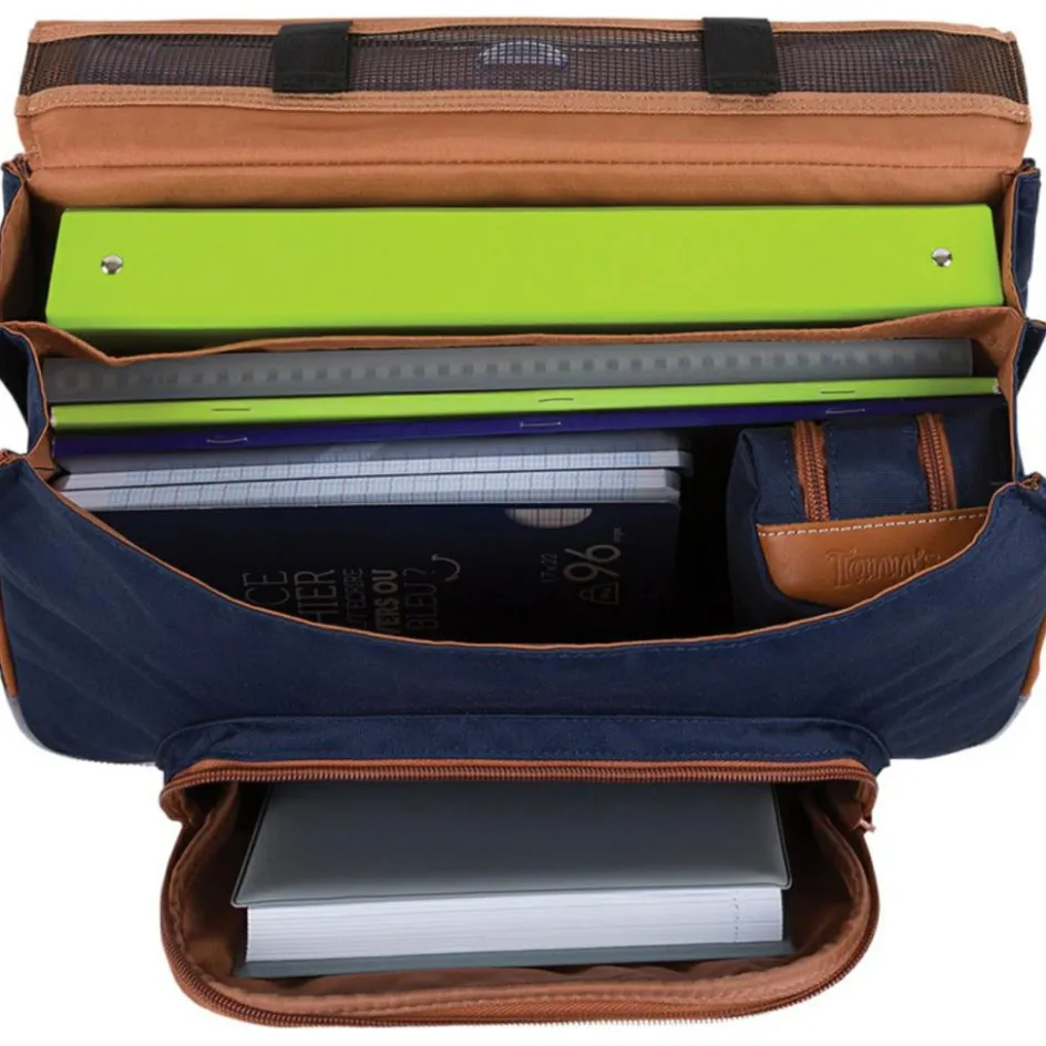 New Tann's Cartable primaire Les Fantaisies Timothée Kaki (38 cm)