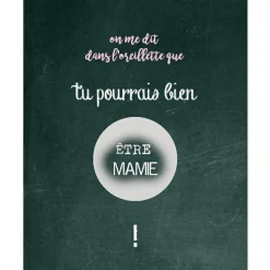 New Les Boudeurs Carte à gratter Annonce de grossesse Chalkboard Mamie (8 x 10 cm)