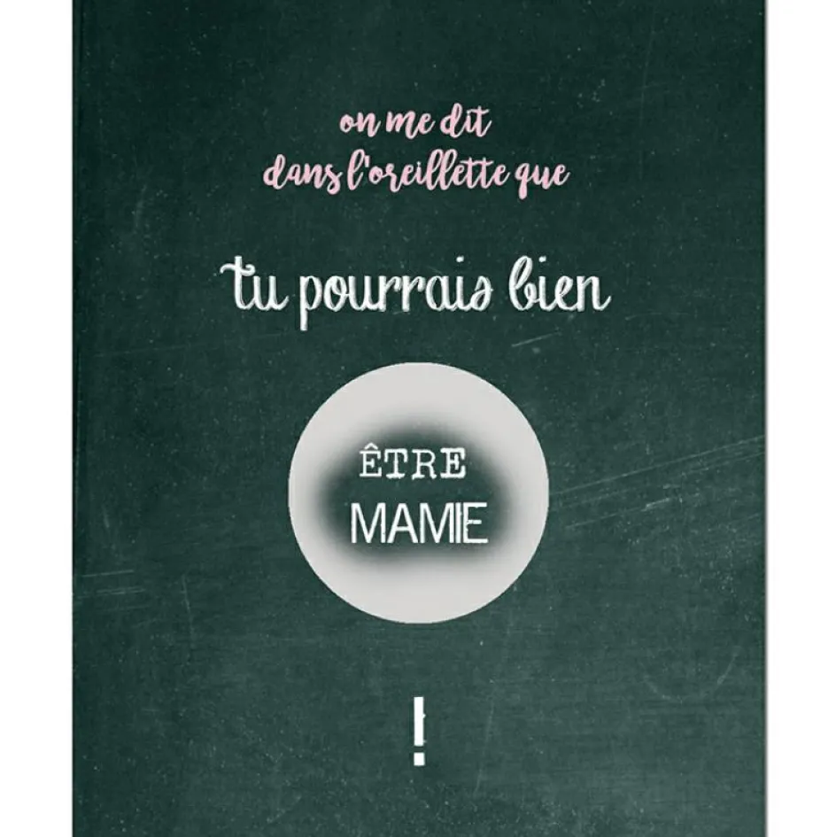 New Les Boudeurs Carte à gratter Annonce de grossesse Chalkboard Mamie (8 x 10 cm)