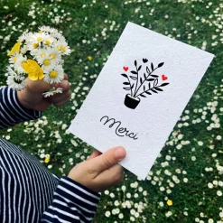Carte à planter A5 Merci|Les Griottes Clearance