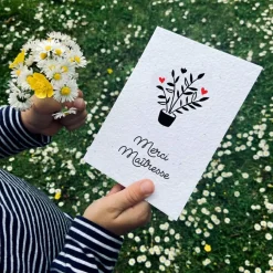 Les Griottes Carte à planter A5 Merci Maîtresse