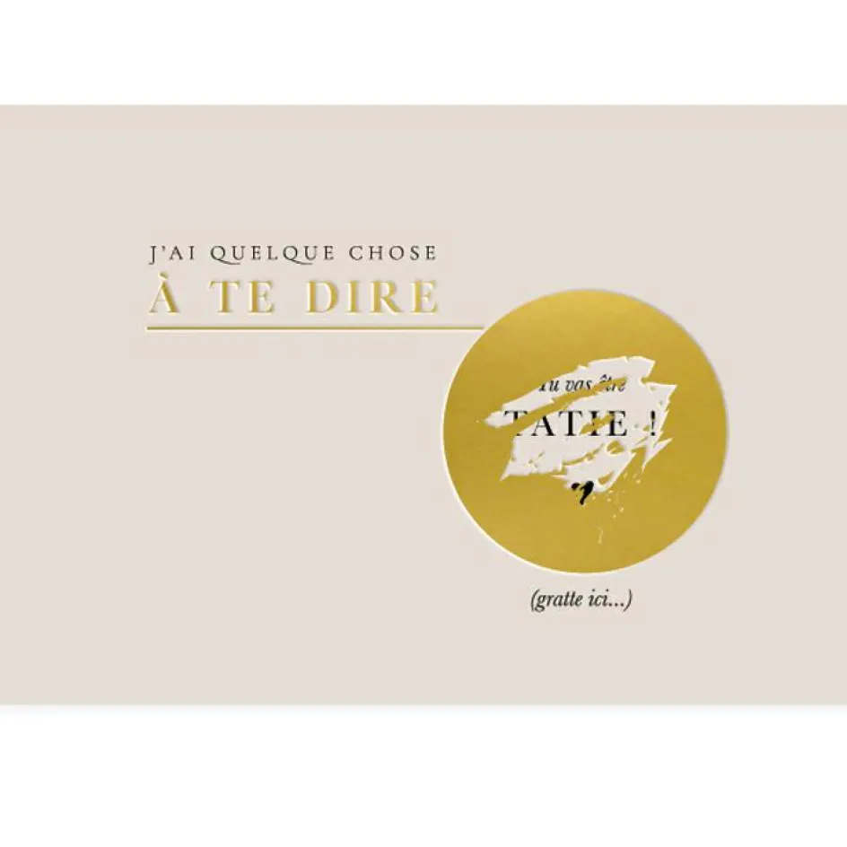 Carte annonce à gratter Tu vas être tatie|Zakuw Sale