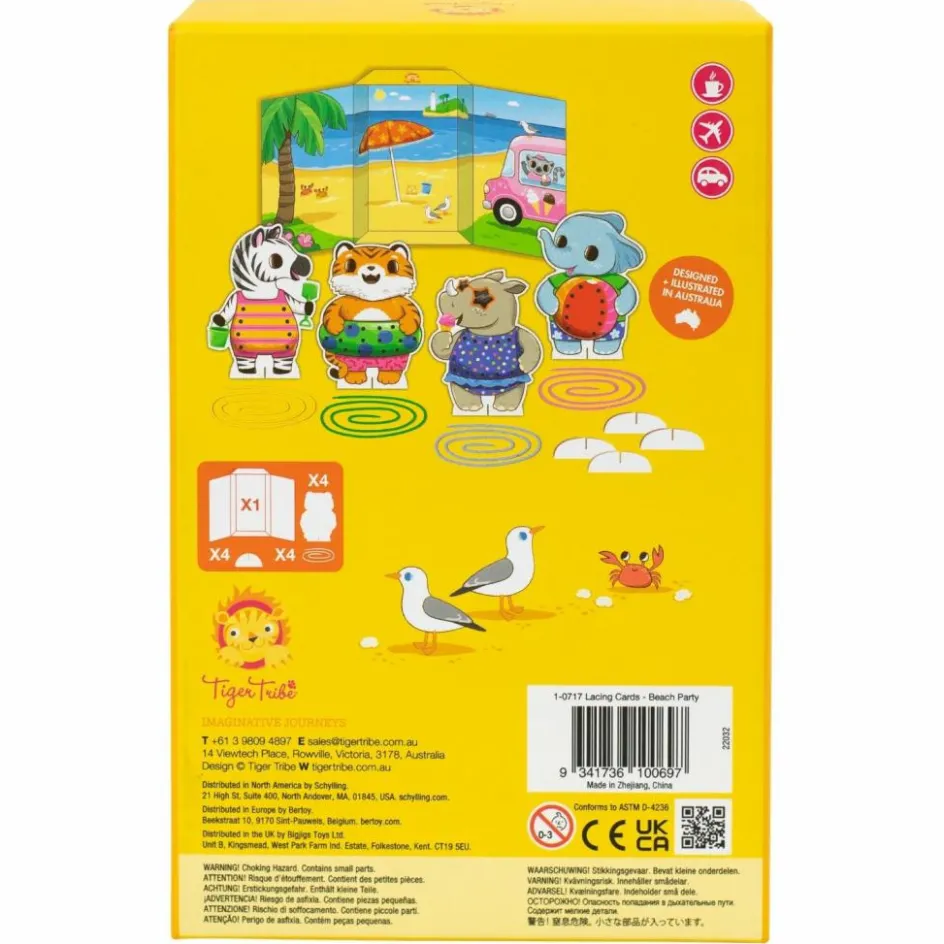 Cartes à lacer fête de la plage|Tiger Tribe Discount