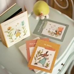 Cartes étapes Mes 12 premiers mois Trois petits lapins (30 cartes)|Moulin Roty Best
