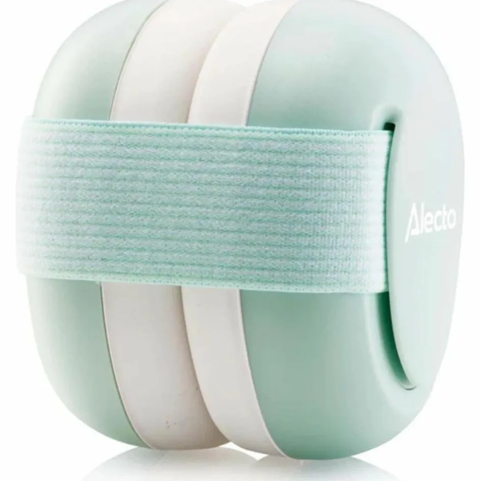 Casque anti-bruit pour bébés Blanc-Vert menthe|Alecto New