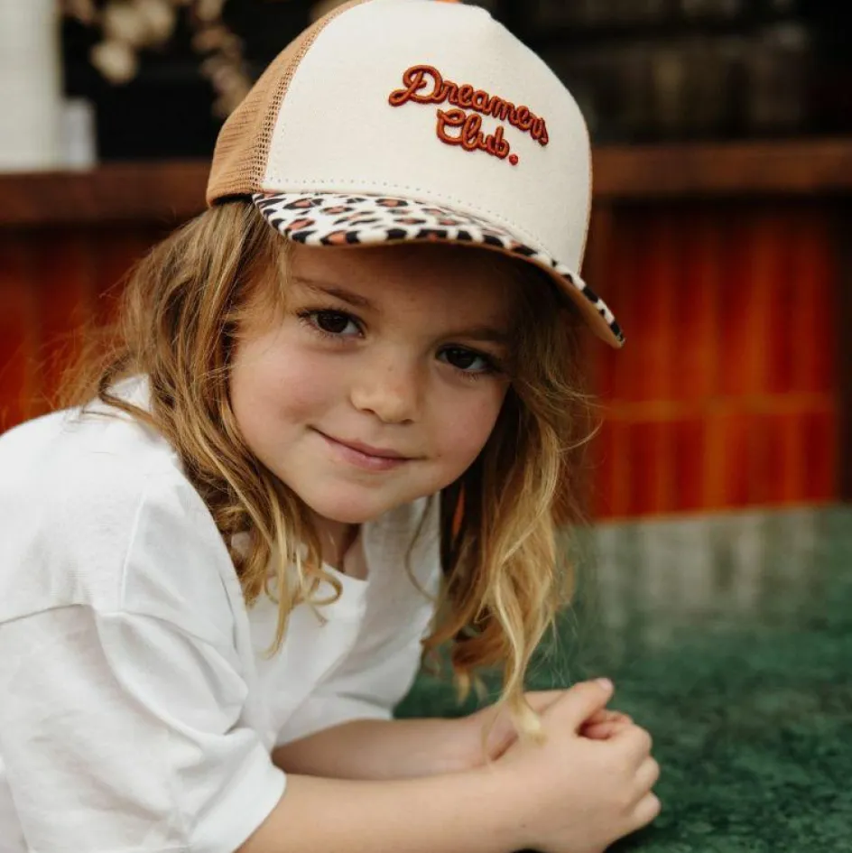 Clearance Hello Hossy Casquette Léopard Dreamers Club Marron (9-18 mois)