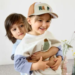 Online Lässig Casquette visière courbée Happy kaki clair-caramel (2-6 ans)