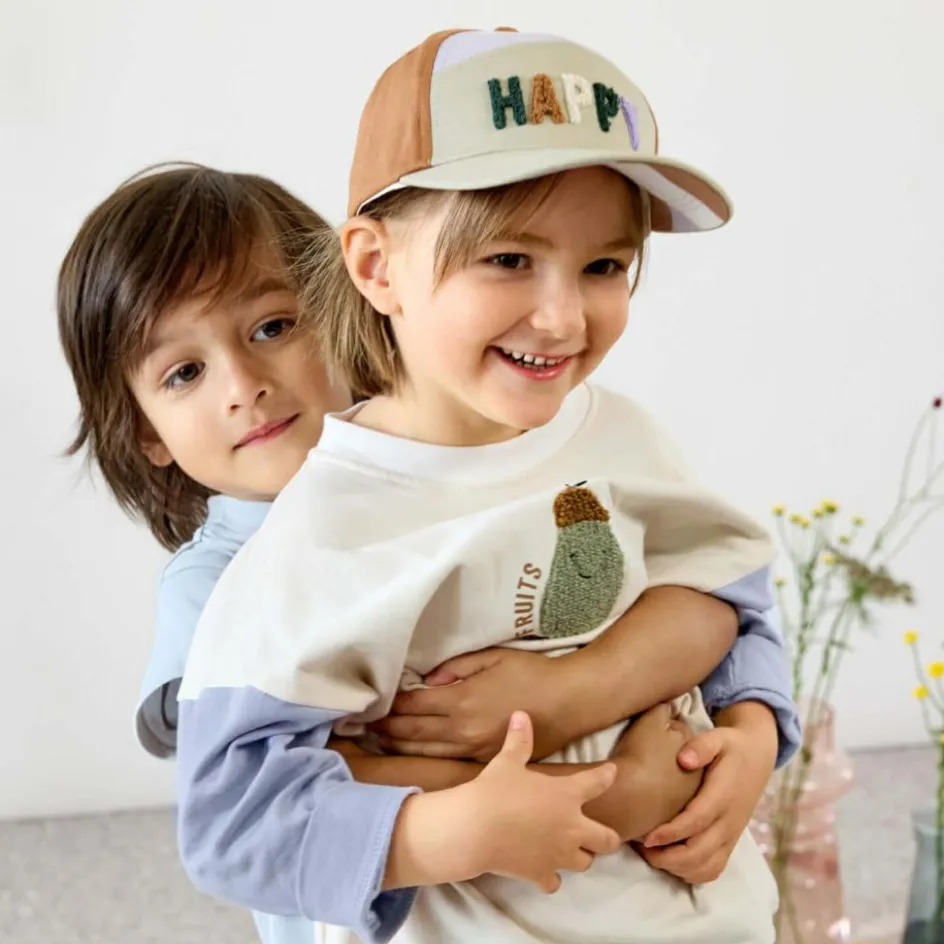Online Lässig Casquette visière courbée Happy kaki clair-caramel (2-6 ans)