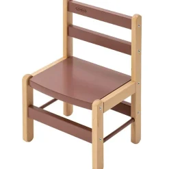Chaise basse en bois Louise hybride vieux rose|Combelle Sale
