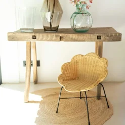 Clearance Childhome Chaise enfant fleur en rotin