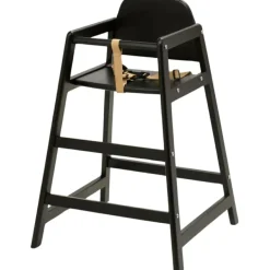 Best Geuther Chaise haute empilable en bois Emma Noir