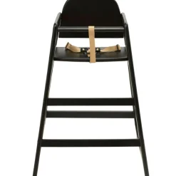 Best Geuther Chaise haute empilable en bois Emma Noir