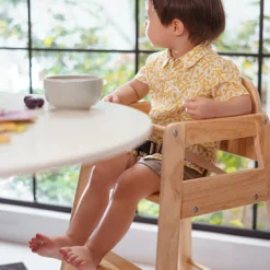 Best Geuther Chaise haute empilable en bois Emma Naturel