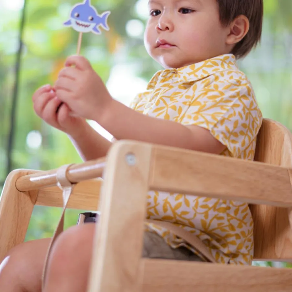 Best Geuther Chaise haute empilable en bois Emma Naturel