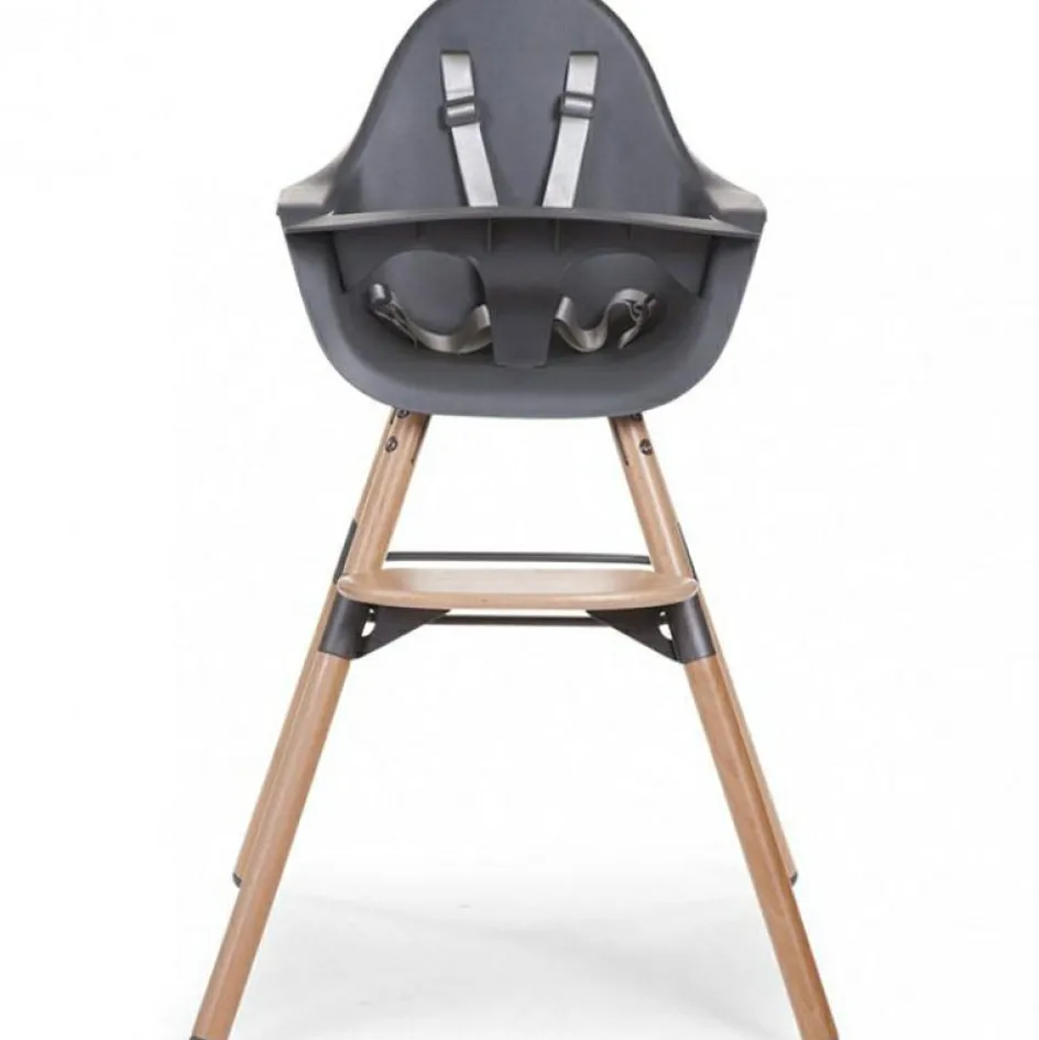 Chaise haute en bois naturel Evolu 2 gris|Childhome Sale