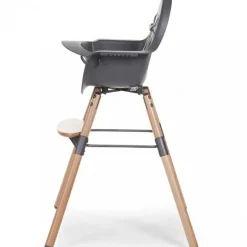 Chaise haute en bois naturel Evolu 2 gris|Childhome Sale