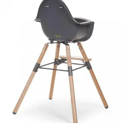 Chaise haute en bois naturel Evolu 2 gris|Childhome Sale