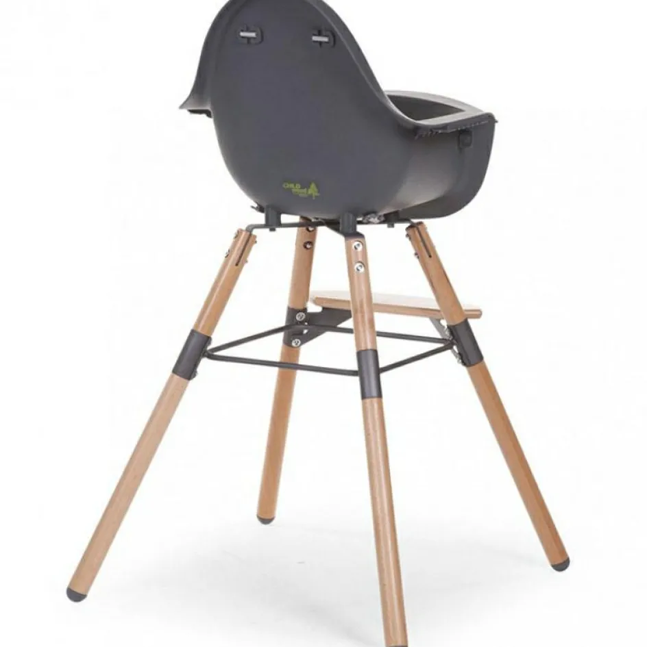 Chaise haute en bois naturel Evolu 2 gris|Childhome Sale