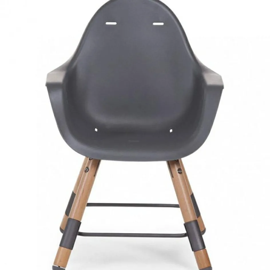Chaise haute en bois naturel Evolu 2 gris|Childhome Sale