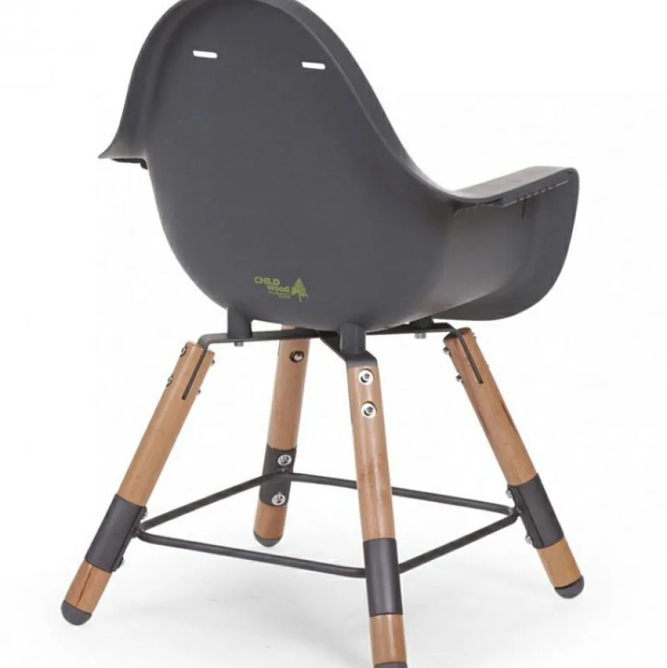 Chaise haute en bois naturel Evolu 2 gris|Childhome Sale