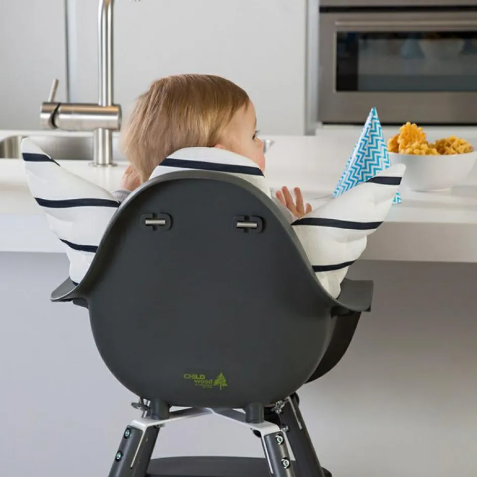 Chaise haute en bois naturel Evolu 2 gris|Childhome Sale