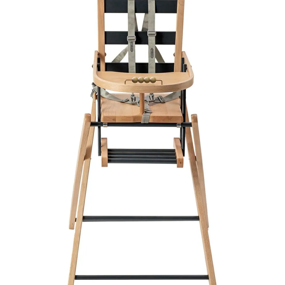 Outlet Combelle Chaise haute extra pliante Sarah hybride anthracite