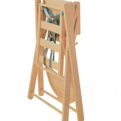 Chaise haute extra pliante en bois Sarah vernis naturel|Combelle New