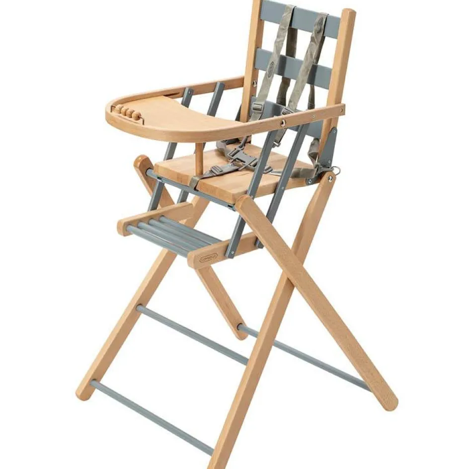 Chaise haute extra pliante Sarah hybride bleu gris|Combelle Sale