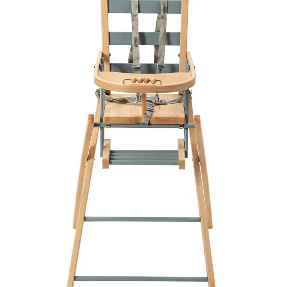 Chaise haute extra pliante Sarah hybride bleu gris|Combelle Sale