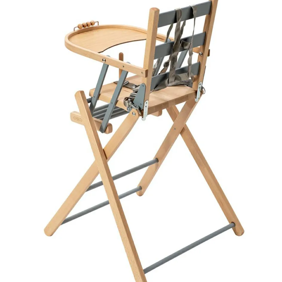 Chaise haute extra pliante Sarah hybride bleu gris|Combelle Sale