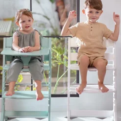 Chaise haute Syt évolutive avec tablette vert menthe|Geuther Online