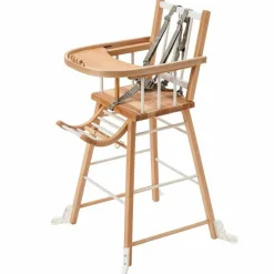 Chaise haute traditionnelle André hybride blanc|Combelle Hot