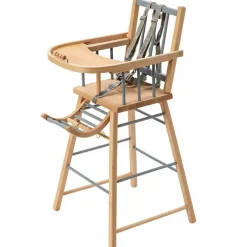 New Combelle Chaise haute traditionnelle André hybride bleu gris