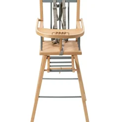 New Combelle Chaise haute traditionnelle André hybride bleu gris