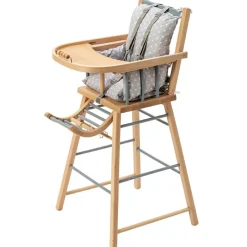 New Combelle Chaise haute traditionnelle André hybride bleu gris